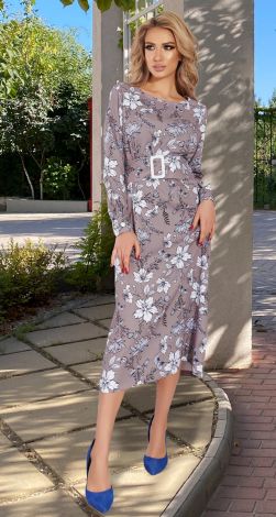 Стильна сукня з поясом