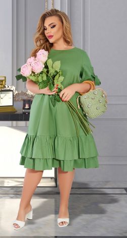 Лёгкое льняное платье большого размера