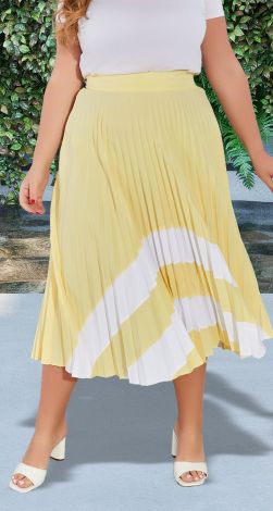 Довга спідниця у складку плісе з відділом великого розміру