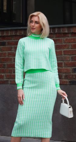 Трикотажний костюм зі спідницею