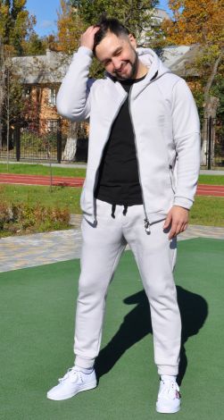 Тёплый костюм на флисе на змейке