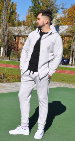 Тёплый костюм на флисе на змейке