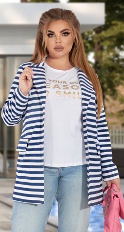 Подовжений піджак у смужку