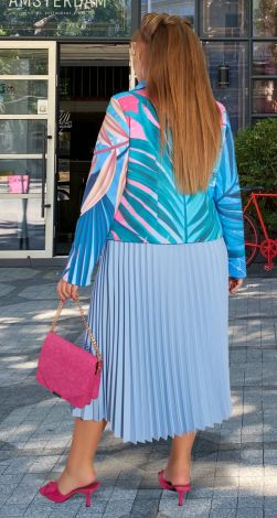 Довга спідниця у складку пліссе