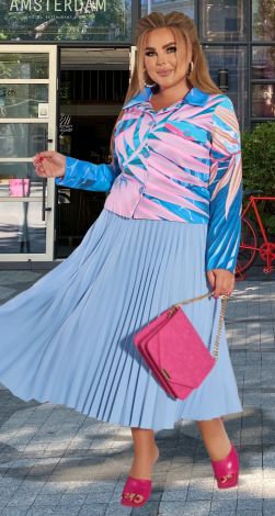 Довга спідниця у складку пліссе