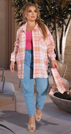 Жакет сорочка в клітку