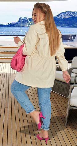 Лляна парка на підкладі