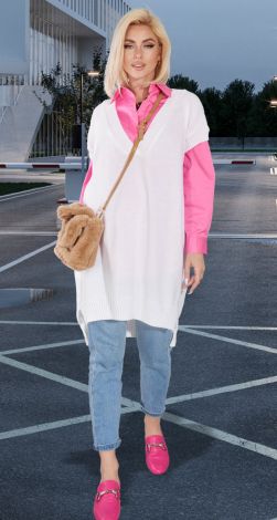 Вязанная жилетка