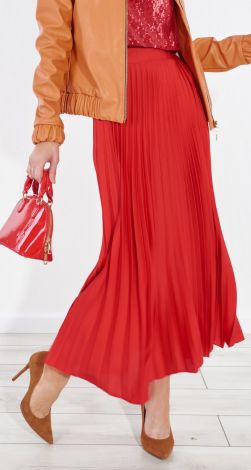 Довга спідниця у складку пліссе