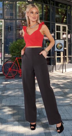 Класичні штани з високою посадкою