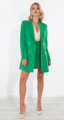 Подовжений піджак і спідниця міні